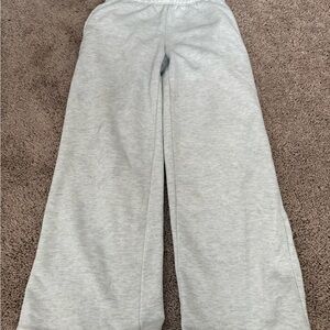 Gray Sweatpants Relaxed Fit Cotton Blend